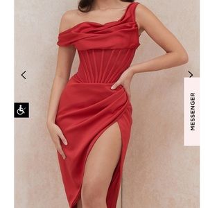 Brand New House of CB Lulu Corset Dress in Red, M